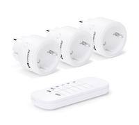 Jeu de Prises radiocommandées conecto : 3X Prises radiocommandées et 1x télécommande intérieure, 2300 W, 230 V, Blanc