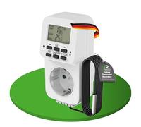 conecto Prise de Thermostat numérique avec capteur Externe et minuteur pour Terrarium, Serre, fumoir, Chauffage, régulateur de température, de Gel, 3600 W, Blanc