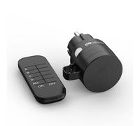 conecto prises de courant radiocommandées avec télécommande extérieure, 2300 W, 230 V, 1 prise de courant avec radiocommande, set d'extérieur, IP44, économie d'énergie, portée 30 m, noir