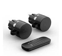 conecto Prises sans fil d'extérieur avec télécommande - 2300 W - 230 V - 2 prises avec télécommande - Kit extérieur - IP44 - Économie d'énergie - Portée de 30 m - Noir