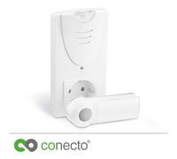 Conecto Sonnette Sans Fil Sans Perceuse, Pour Prise Murale, 75m, Blanc