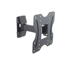 conecto, soporte de pared para TV de hasta 42 pulgadas, inclinable (+3°/-10°), giratorio (+/-90°), extensible máximo 20,5 cm, hasta VESA 200, capacidad de carga: 25,0 kg, negro