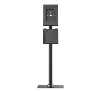 conecto Support au Sol pour Tablette, avec boîtier en verrouillable pour Tab A 10.1 (2019)/ Tab A7/ S6 Lite 10.4/10.5"/11 et iPad 5/6/7/8/9/ Air 9.7"/ 10.5"/10.9 "/ Air 9,7"/10,5"/11, Noir