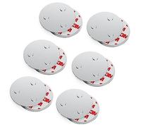 conecto, Support magnétique, Fixation magnétique, universellement utilisable, magnétique et avec Trou de Forage, adapté aux détecteurs de fumée, 60 mm, Lot de 6