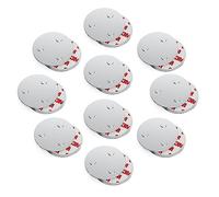 conecto, Support magnétique, Fixation magnétique, universellement utilisable, magnétique et avec Trou de Forage, adapté aux détecteurs de fumée, 60 mm, Lot de 10