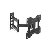 conecto Support Mural pour téléviseur avec Bras articulé, Support Universel, inclinable et pivotant, Max. VESA 200 x 200 mm, pour écrans Plats et incurvés de 23 à 43" jusqu'à 30 kg, Noir
