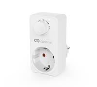 conecto Variateur de prise avec régulateur de luminosité pour ampoules à intensité variable telles que LED, lampes halogènes, ampoules, blanc