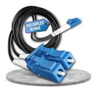 Conectra® - 5m Câble Fibre Optique Blindé OS2 Duplex Breakout LC/UPC, Jarretière Optique Monomode G657A2 9/125, LSZH Intérieur/Extérieur, Rallonge Fibre Armée Cordon Patch Câblage Réseau ⌀3mm Noire