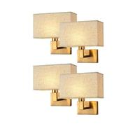 CONERY Applique murale tissu lumière douce luminaire mural de chevet lampe murale en fer antirouille, luminaires décoratifs pour maison salon chambre coucher lampes de tête classiques