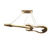 CONERY Lustre LED en forme de guitare Éclairage de suspension linéaire moderne à LED Éclairage suspendu linéaire à intensité variable avec télécommande, luminaire suspendu réglable pour cuisine chambr