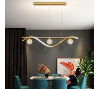 CONERY Lustre LED linéaire enveloppant 30W Lampe suspendue avec boules de verre Lampe suspendue LED Éclairage intérieur minimaliste Dimmable Long Home Decor Éclairage contemporain réglable pour le sal