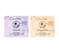 Cônes d’encens Indiens Soul of India Set de 2 : Lavande et Fleur d’oranger, 10 cônes par Paquet