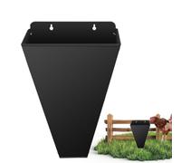 Cônes d'abattage pour Poulets en Acier Noir Équipement de Transformation | Cônes de contention avec entonnoir à dos plat pour poules pondeuses, poulets de chair et dindes,Black-Large