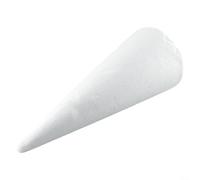 Cônes de bricolage en polystyrène blanc en forme de cône pour bricolage et décoration de Noël, idéal pour les arrangements floraux, la décoration de table et les accessoires de jeu de crèche (35 cm x