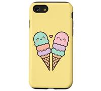 Cônes de crème glacée, Jolis Visages de Style Kawaii Coque pour iPhone SE (2020) / 7/8