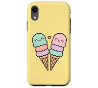 Cônes de crème glacée, Jolis Visages de Style Kawaii Coque pour iPhone XR