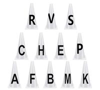 Cônes de dressage pour chevaux - Marqueurs de lettres d'entraînement, équipement de pratique équestre, marqueurs de dressage sportif, coordination du manège équestre Développement des compétences Guid