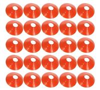 Cônes de Football 25pcs 7x2 Small Portable Lightweight épaississez Les cônes d'entraînement de Football Basket-Ball avec des Enfants Hole Basic Obstacle Course pour Le, Le Patinage, Le ba