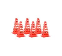 Cônes de football 6 pcs empilables orange 13x13x22,5 cm