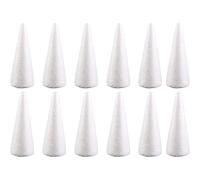 Cônes de Mousse en Polystyrène pour Table de Noël, Tablette Maîtresse et Décoration de Mariage (12pcs, 10 cm)