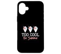 Cônes de Neige Amusants Trop Cool pour l'été pour Un Amateur de Glace rasée Coque pour iPhone 16 Plus