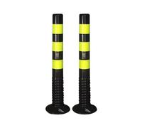 Cônes de poteaux de délimitation de la circulation avec bandes réfléchissantes - Borne haute visibilité(Black,4Pack)