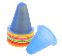 Cônes de Roller Colorés 12 Pièces en Plastique Pe, Marquage Terrain | Mini-cônes Orange et Vert, Haute Visibilité pour Sessions D'entraînement, Skateparks et Limites de Terrain