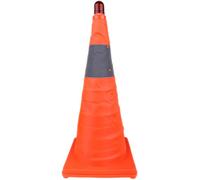 Cônes de sécurité routière orange durables avec base en plastique et lumières LED, cônes de stationnement pop-up polyvalents pour l'entraînement à la conduite, la construction de routes, le terr