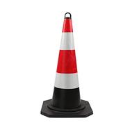 Cônes de signalisation de Chantier, poteaux de délimitation de sécurité, cônes de signalisation Robustes de 71 cm (28 Pouces), en Caoutchouc réfléchissant pour la Pratique de la Conduite, Le