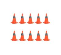 Cônes de signalisation escamotables 10 pcs 42 cm Orange et gris G