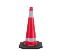 Cônes de signalisation EVA avec collerette réfléchissante et Base en Caoutchouc-Plastique for la sécurité Lors Chantiers (lot 5) Sécurité