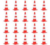 Cônes de signalisation réfléchissants 20pcs Rouge et blanc 50cm Rouge, Blanc G
