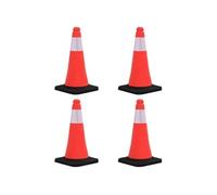 Cônes de signalisation réfléchissants à base lourde 4 pcs 50 cm