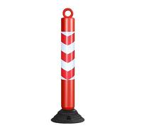 Cônes de signalisation réfléchissants de 80 cm - Bornes de stationnement en PU durables for allées et chantiers(Red+white,I pack)