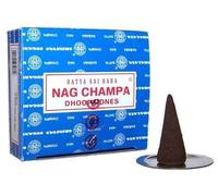Cônes D'encens À Brûler Satya Sai Baba Nag Champa - Dhoop 10 Pièces