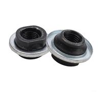 Cônes d'essieu de vélo avec protections anti-poussière pour moyeu avant 5/16" et 3/8", écrous coniques en acier noir avec couvercles argentés, pièces de rechange pour vélo de route et VTT (M8)