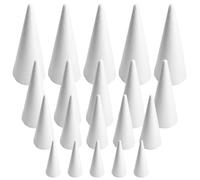Cônes en mousse pour l'artisanat, 20 pièces, arbre de noël à monter soi-même, artisanat blanc en polystyrène 3, 4, 6, 8 pouces pour mariage, anniversaire, fête de vacances