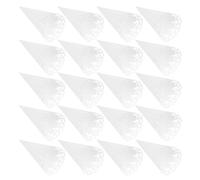 Cônes en Papier Fleuri Blancs 20 Pièces pour Mariage