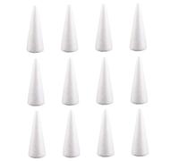 Cônes en polystyrène 12 pièces, 3.94 pouces de hauteur, cône en mousse artisanal pour arbre de noël, fournitures d'arrangement Floral