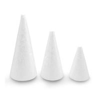 Cônes en polystyrène 7,5 à 14,5 cm 3 pièces