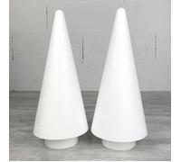 Cônes en polystyrène - LEALOO - Lot de 2 - Hauteur 31 cm - Base 7,5 cm - Supports à décorer