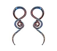 Cônes en spirale en verre d'oreille, 2 pièces Cônes en spirale en verre d'oreille coloré Bouchons d'escargot Extenseur d'oreille Perforation Tunnels d'oreillette Expander Jauges de suspension Boucles