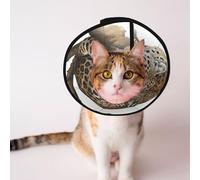Cônes personnalisés pour animal domestique - Design unique pour chat et chien, collier pour la récupération post-opératoire, cou réglable, illustration d'animaux sauvages M