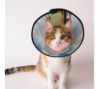 Cônes personnalisés pour animal domestique - Design unique pour chat et chien, collier pour la récupération post-opératoire, cou réglable, vache rurale, Vista M