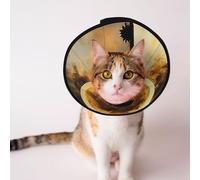 Cônes personnalisés pour animal domestique - Design unique pour chat et chien, collier pour récupération post-chirurgie, cou réglable, silhouette solitaire S