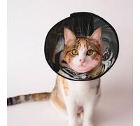 Cônes personnalisés pour animal domestique - Design unique pour chat et chien, collier pour récupération post-chirurgie, cou réglable, tigre triste, taille S
