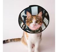 Cônes personnalisés pour animaux de compagnie - Design unique pour chat et chien, collier pour la récupération post-opératoire, coin du cou réglable de la salle de bain M