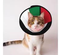Cônes personnalisés pour animaux de compagnie - Design unique pour chat et chien, collier pour récupération post-opératoire, cou réglable drapeau de Palestine M
