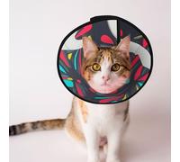Cônes personnalisés pour animaux de compagnie - Design unique pour chat et chien, collier pour récupération post-opératoire, cou réglable Pop Art L