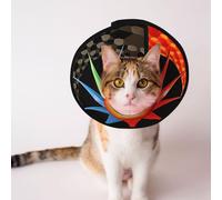Cônes personnalisés pour animaux de compagnie - Design unique pour chat et chien, collier pour récupération post-chirurgie, cou réglable, couverture CD, illustration S